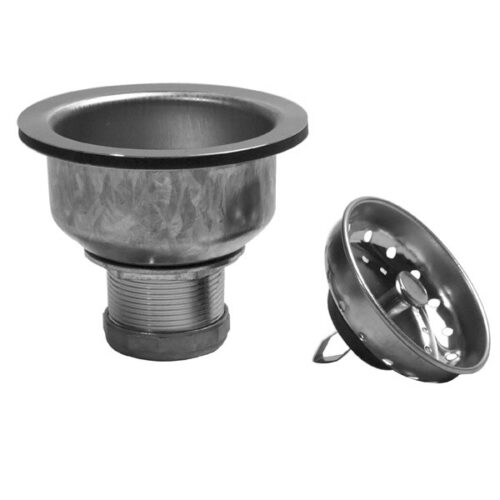 SS Deep Cup Strainer with Spring Post in basket